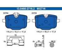 ATE Brake Pad Set 13.0460-2716.2 - Disc Brake Pads for BMW 6 Coupe F13