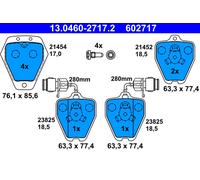 BRAKE PAD SET DISC BRAKE 13.0460-2717.2 FOR AUDI 100 500 A6/S6 A8/S8 2.2L 5cyl