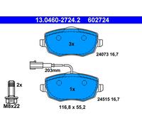 ATE Brake Pad Set 13.0460-2724.2 - Disc Brake for Lancia Ypsilon