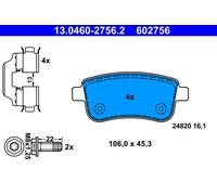 Brake pads 13.0460-2756.2 ATE for RENAULT MEGANE CC MEGANE III Grandtour FLUENCE