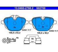 ATE 13.0460-2760.2 Brake Pad Set, disc brake for BMW,MINI
