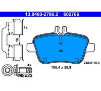 ATE 13.0460-2786.2 Brake Pad Set, disc brake for MERCEDES-BENZ