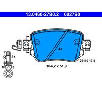 ATE 13.0460-2790.2 Brake pad set