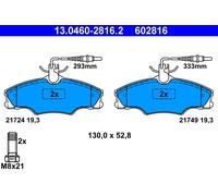 ATE 13.0460-2816.2 Brake Pad Set, disc brake for PEUGEOT