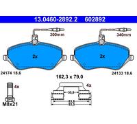 ATE Brake Pad Set 13.0460-2892.2 - Fits Peugeot 607, 407 Sedan/SW & Citroen C5 III, C6