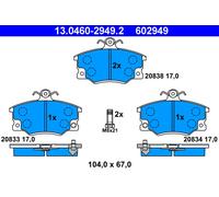 BRAKE PAD SET DISC BRAKE 13.0460-2949.2 FOR FIAT TEMPRA/S.W./SW TIPO PUNTO/Van