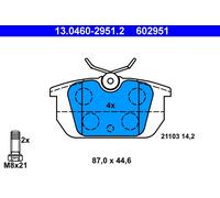 ATE 13.0460-2951.2 Brake Pad Set, disc brake for ALFA ROMEO,FIAT,LANCIA