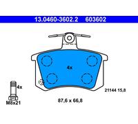ATE 13.0460-3602.2 Brake Pad Set, disc brake for AUDI