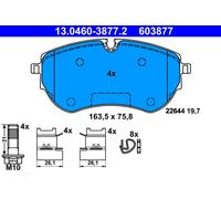 ATE 13.0460-3877.2 Brake Pad Set, disc brake for VW