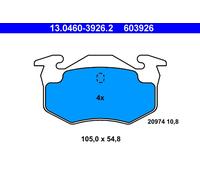 ATE Brake Pad Set - Disc Brake Pads for Renault Clio II / Mk / Mio / Lutecia D7F746/722 1.1L 4cyl