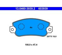 ATE 13.0460-3939.2 Brake Pad Set, disc brake for FIAT,SEAT