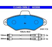 ATE 13.0460-3956.2 Brake Pad Set, disc brake for CITRO?N