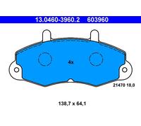 Brake pads 13.0460-3960.2 ATE for FORD TRANSIT Bus TRANSIT Van
