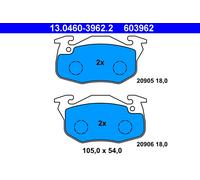 ATE 13.0460-3962.2 Brake Pad Set, disc brake for CITRO?N,PEUGEOT