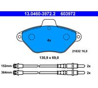 BRAKE PAD SET DISC BRAKE FOR CITROEN XANTIA BREAK X1 X2 P8C RHY RGX RFX RFV ATE