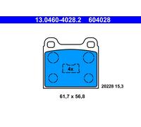 ATE Brake Pad Set 13.0460-4028.2 – Front Disc Brake – for Audi, VW