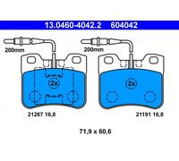 ATE 13.0460-4042.2 Brake Pad Set, disc brake for CITRO?N,PEUGEOT