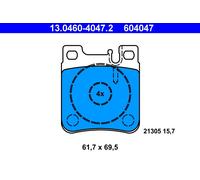 ATE 13.0460-4047.2 Brake Pad Set, disc brake for CHRYSLER,MERCEDES-BENZ