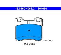ATE Brake Pads 13.0460-4066.2 - Disc Brake Set for Peugeot Citroën