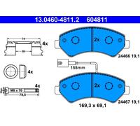 ATE 13.0460-4811.2 Brake Pad Set, disc brake for ,CITRO?N,FIAT,OPEL,PEUGEOT,VAUX