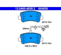 ATE Disc Brake Pads Set 13.0460-4858.2 for Vauxhall Opel Renault Nissan M9T676 M9T670