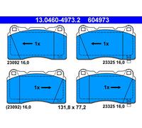 ATE Brake Pad Set Disc Brake 13.0460-4973.2 for Subaru Impreza II/III Hatchback 2.5L