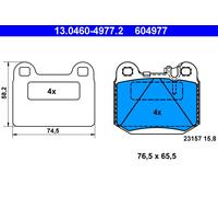 ATE 13.0460-4977.2 Brake Pad Set, disc brake for MERCEDES-BENZ
