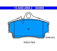 ATE 13.0460-4988.2 Brake Pad Set, disc brake for PORSCHE