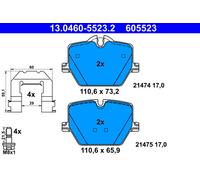 ATE 13.0460-5523.2 Brake Pad Set, disc brake for BMW,TOYOTA