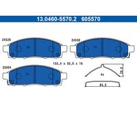 ATE 13.0460-5570.2 Brake Pad Set, disc brake for FIAT,MITSUBISHI