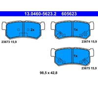 DISC BRAKE PADS SET FOR DAEWOO SSANGYONG REXTON GAB M 162 992 G32D G23D ATE