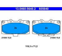 Brake pads 13.0460-5640.2 ATE for SUBARU IMPREZA Saloon IMPREZA Estate