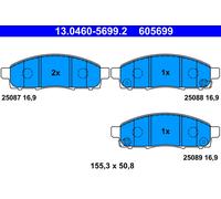ATE Brake Pad Set 13.0460-5699.2 - Disc Brake Pads for Nissan NV200/Evalia 1.5L (K9K892/646/636)