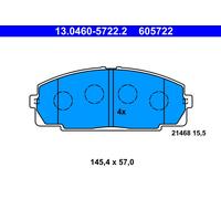 ATE 13.0460-5722.2 Brake Pad Set, disc brake for TOYOTA