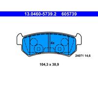 Brake pads 13.0460-5739.2 ATE for CHEVROLET DAEWOO