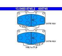 ATE 13.0460-5745.2 Brake Pad Set, disc brake for LEXUS,TOYOTA