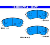 ATE Brake Pad Set (Disc Brake) 13.0460-5751.2 for NISSAN PATROL GR Mk II Wagon