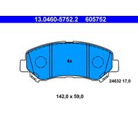 ATE 13.0460-5752.2 Brake Pad Set, disc brake for NISSAN,SUZUKI