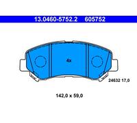 Brake pads 13.0460-5752.2 ATE for NISSAN SUZUKI