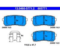 ATE Brake Pads 13.0460-5771.2 with Acoustic Wear Warning & Accessories KIA Carnival/Grand Carnival 3
