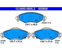 Brake pads 13.0460-5800.2 ATE for TOYOTA YARIS/VITZ YARIS VERSO / FUN CARGO