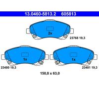 ATE Brake Pad Set 13.0460-5813.2 - Fits Toyota Avensis (Saloon & Estate), Corolla Verso
