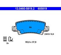 ATE 13.0460-5819.2 Brake Pad Set, disc brake for TOYOTA