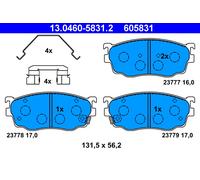 BRAKE PAD SET DISC BRAKE 13.0460-5831.2 FOR MAZDA PREMACY/Van 626/Station 323