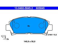 Brake Pad Set, disc brake ATE 13.0460-5845.2 for AVENSIS (_T22_) 1.8 2000-2003