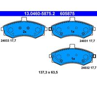 ATE 13.0460-5875.2 Brake Pad Set, disc brake for HYUNDAI,KIA