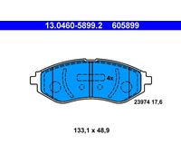 Brake pads 13.0460-5899.2 ATE for CHEVROLET DAEWOO