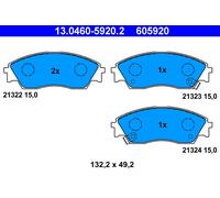 ATE 13.0460-5920.2 Brake Pad Set, disc brake for HONDA