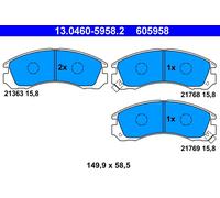ATE 13.0460-5958.2 Brake Pad Set, disc brake for CITROËN,MITSUBISHI,PEUGEOT