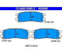ATE 13.0460-5980.2 Brake Pad Set, disc brake for ,CHRYSLER,MITSUBISHI